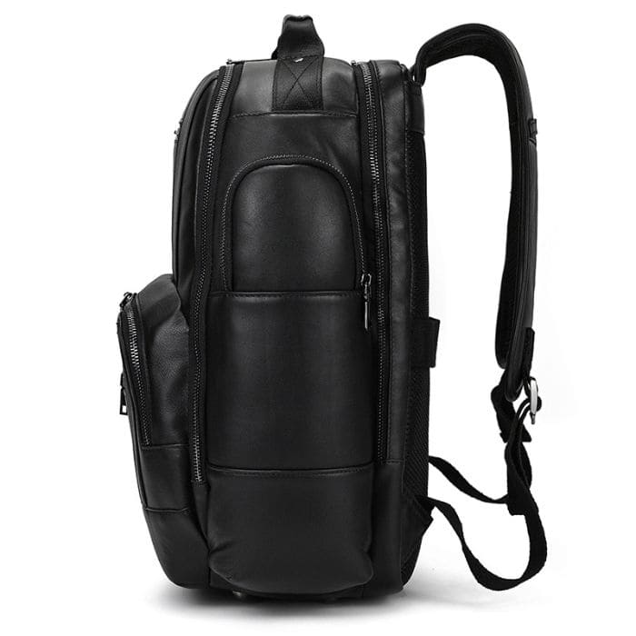 Lederrucksack aus echtem Leder - Rucksack in Schwarz - WALLTON™