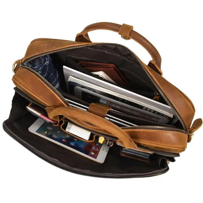 Laptoptasche 17 - Premium Leder (Nr. 3) - WALLTON™