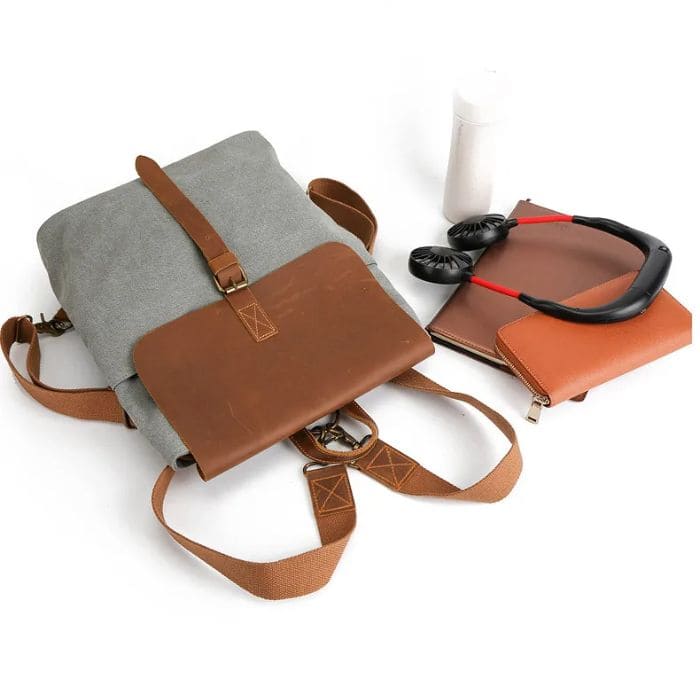 Designer Rucksack - Canvas & Leder - WALLTON™