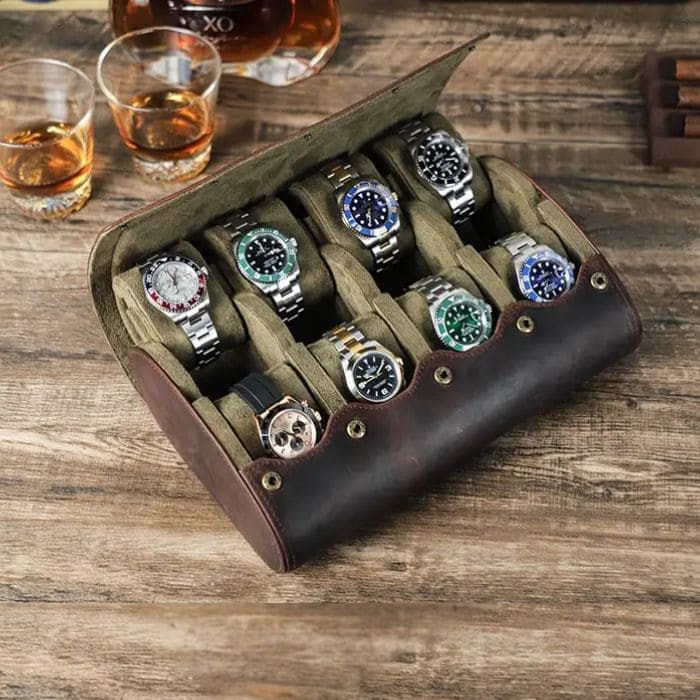 Watch box 1-8 made of premium leather "BERLIN"