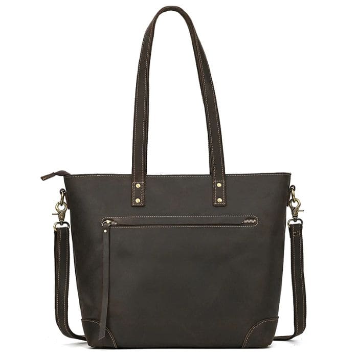 Damen Laptoptasche - Leder Shopper (Nr. 2) - WALLTON™