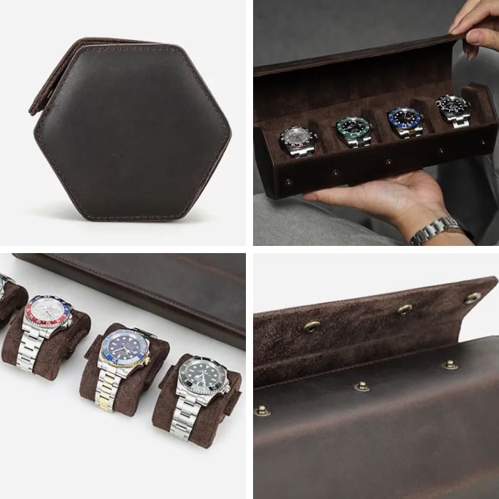 Watch box 1-8 made of premium leather "KINGSTON"