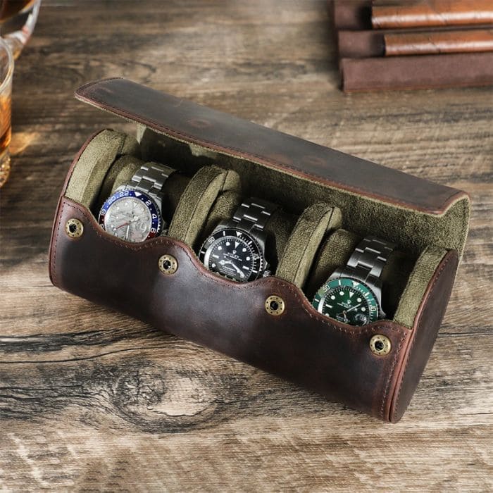 Watch box 1-8 made of premium leather "BERLIN"