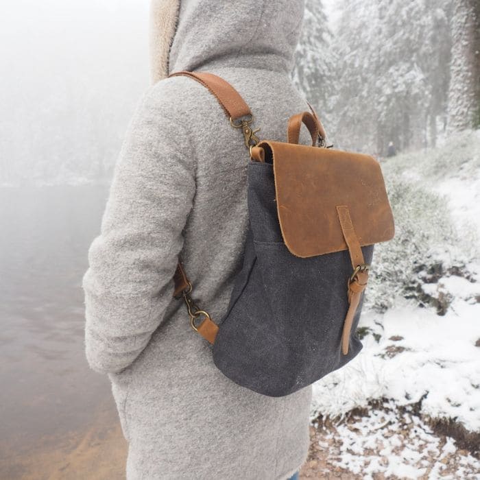 Designer Rucksack - Canvas & Leder - WALLTON™