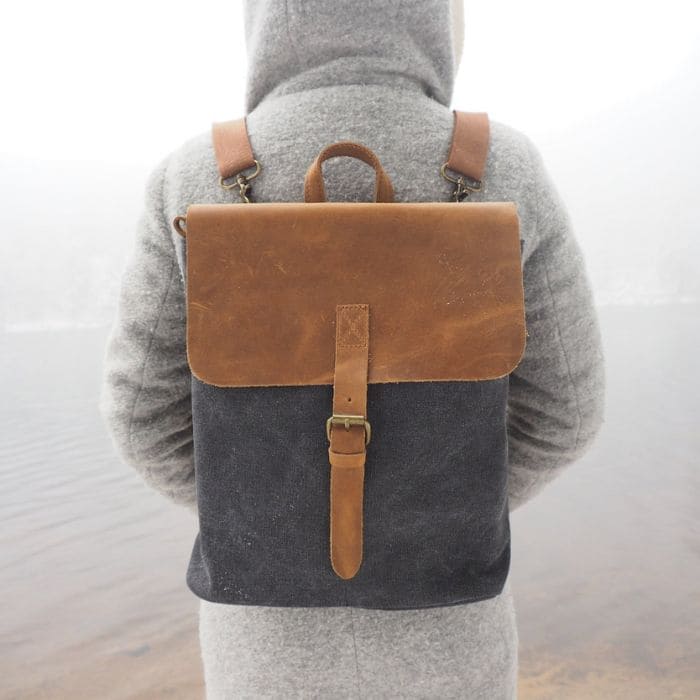 Designer Rucksack - Canvas & Leder - WALLTON™