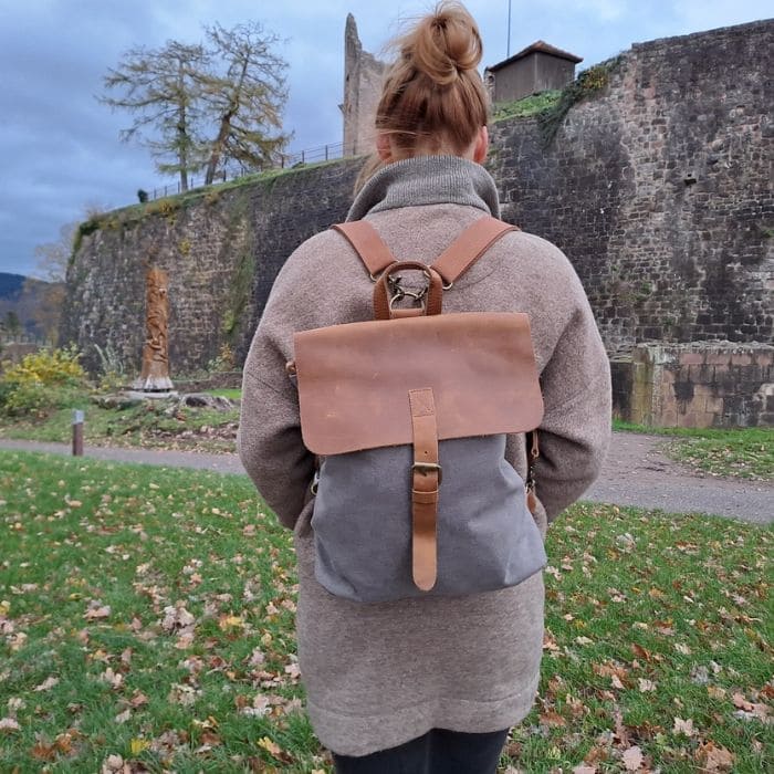 Designer Rucksack - Canvas & Leder - WALLTON™