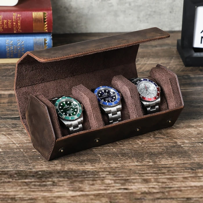 Watch box 1-8 made of premium leather "KINGSTON"