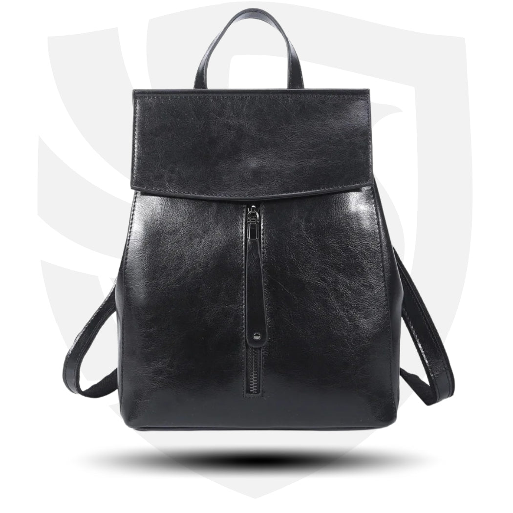 Leather backpack women "MUMBAI