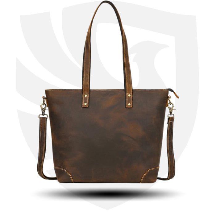 Damen Laptoptasche - Leder Shopper (Nr. 2) - WALLTON™