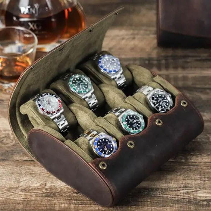 Watch box 1-8 made of premium leather "BERLIN"