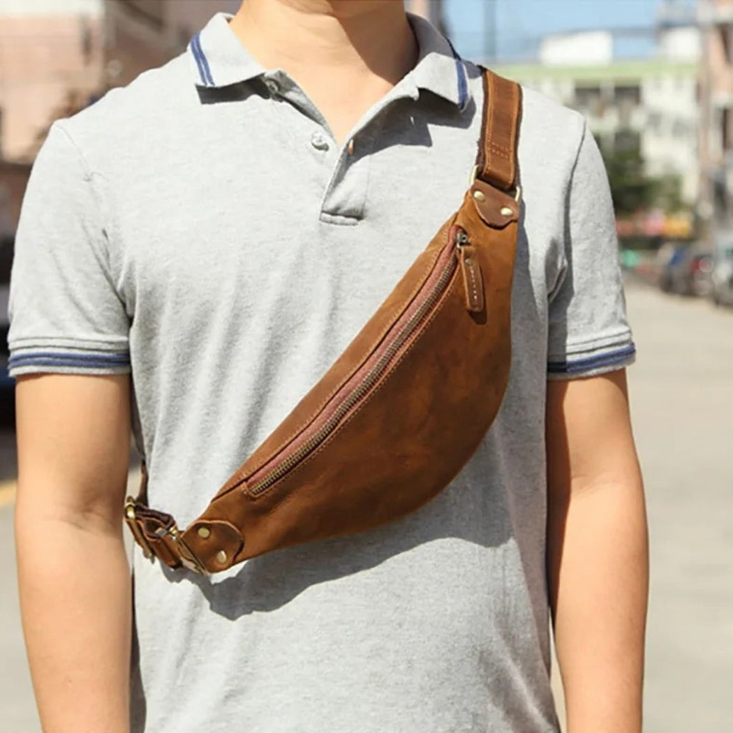 Leather bum bag "WIEN