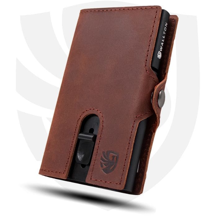 Rote Slim Wallet mit Münzfach von WALLTON™