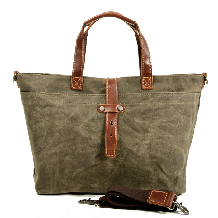 Canvas Handtasche - Tote Bag aus Canvas & Leder - WALLTON™