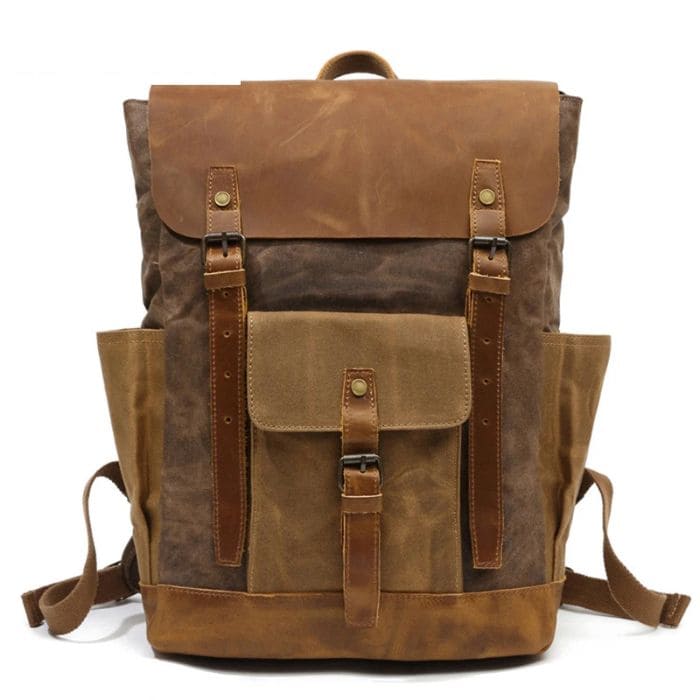 Canvas Rucksack - Canvas & Leder - WALLTON™