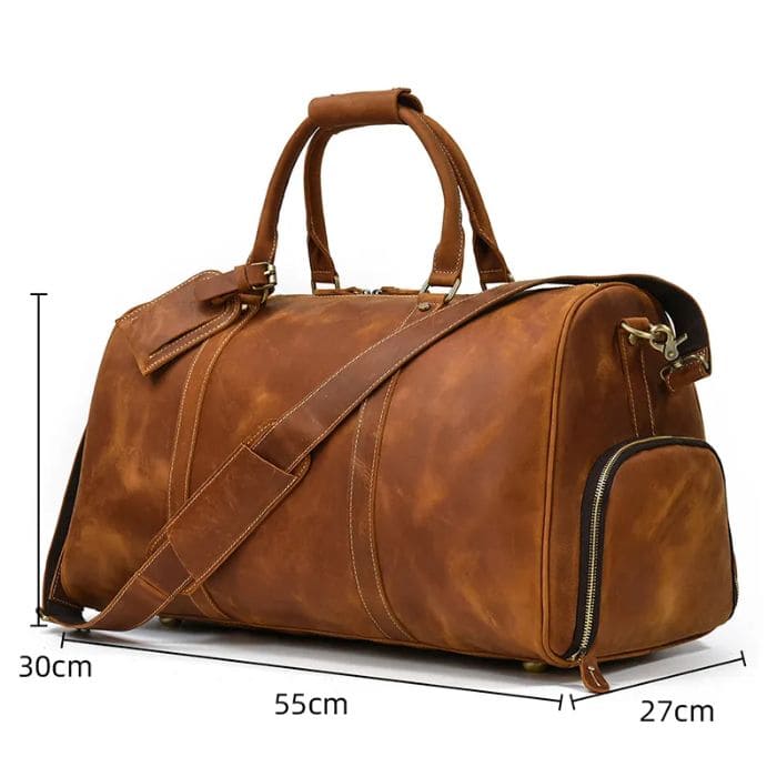 Leder Reisetasche mit schuhfach   - Weekender - WALLTON™