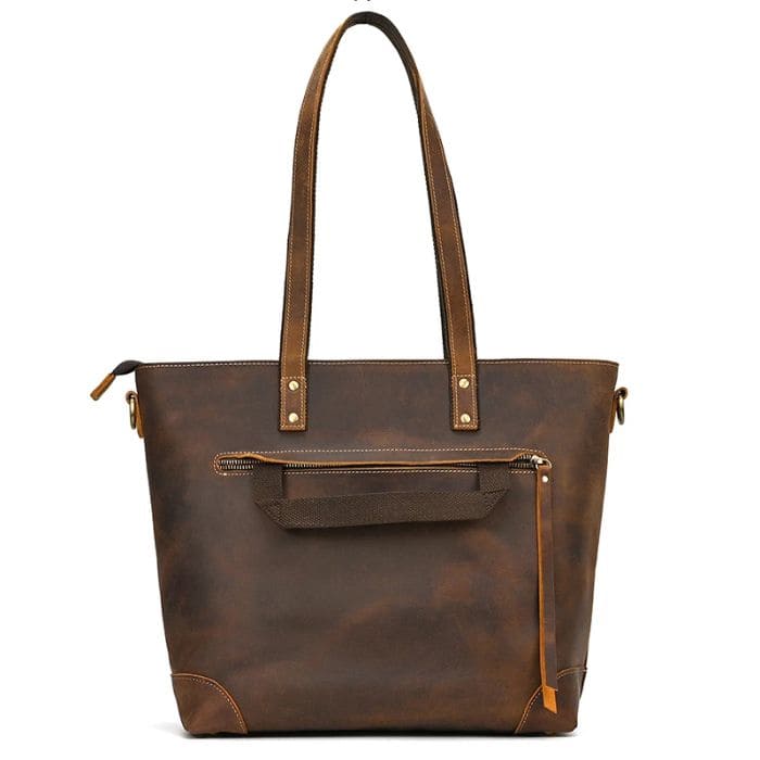 Damen Laptoptasche - Leder Shopper (Nr. 2) - WALLTON™