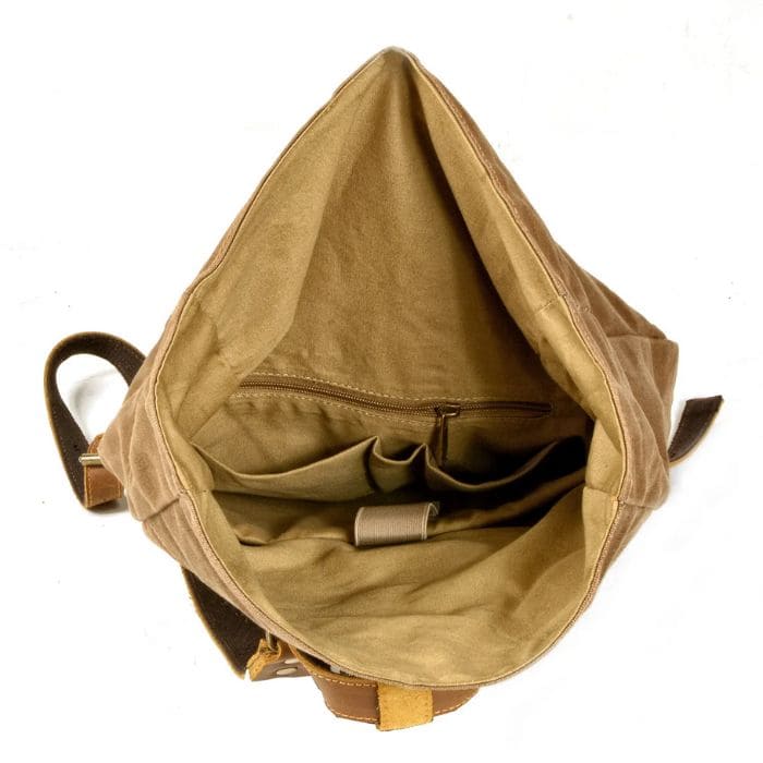 Rolltop Rucksack im Vintage Design  - Canvas & Leder - WALLTON™