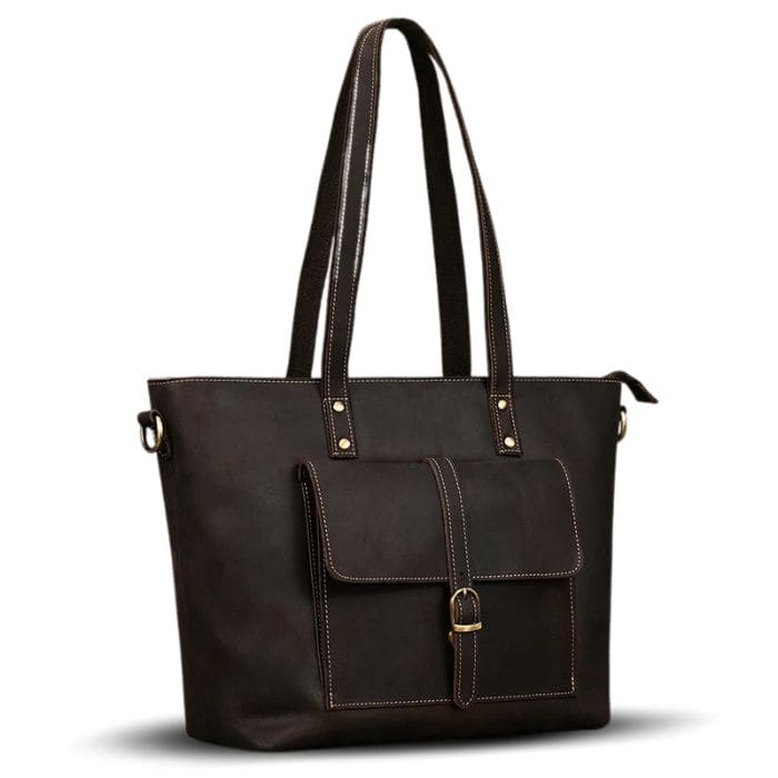 Damen Laptoptasche - Leder Shopper (Nr. 1) - WALLTON™