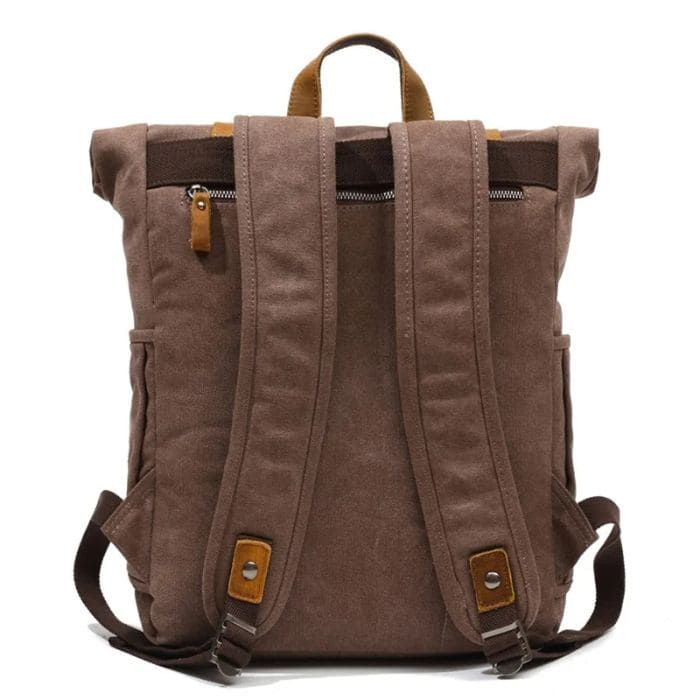 Rolltop Rucksack im Vintage - Canvas & Leder - WALLTON™