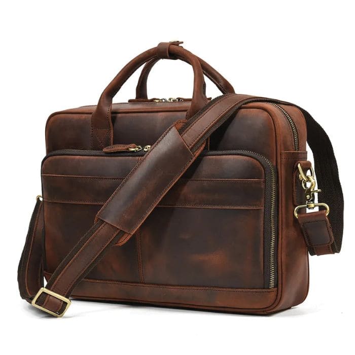 Laptoptasche 17 - Premium Leder (Nr. 3) - WALLTON™