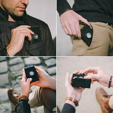 Portefeuille Airtag en cuir véritable avec porte-cartes de crédit, porte-cartes  Apple, RFID, fermeture éclair