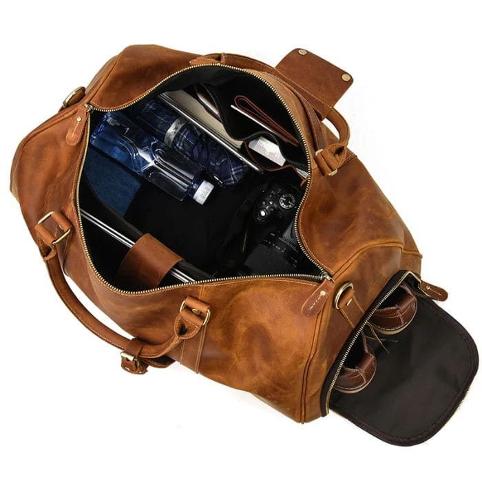 Leder Reisetasche mit schuhfach   - Weekender - WALLTON™