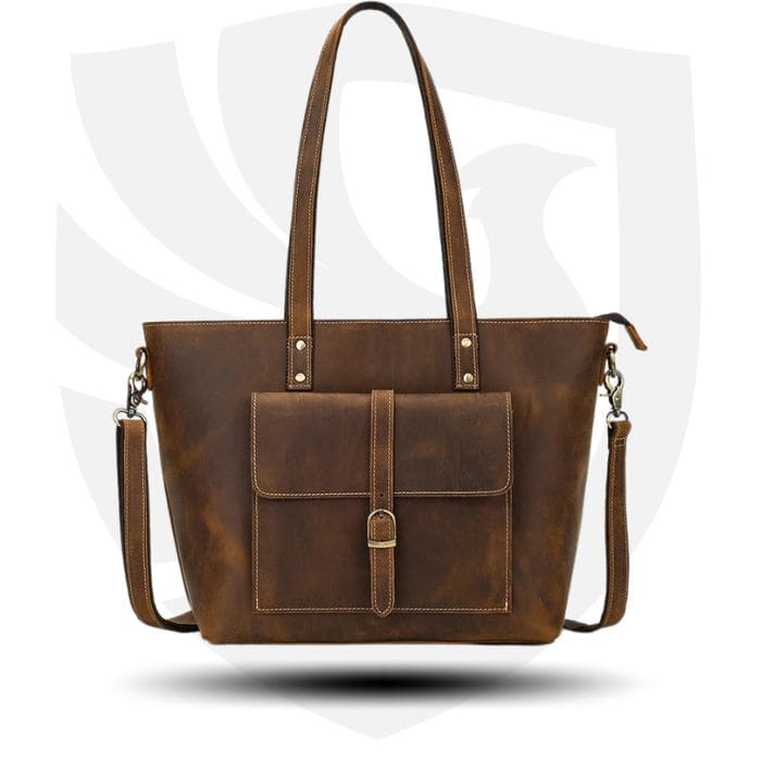 Damen Laptoptasche - Leder Shopper (Nr. 1) - WALLTON™