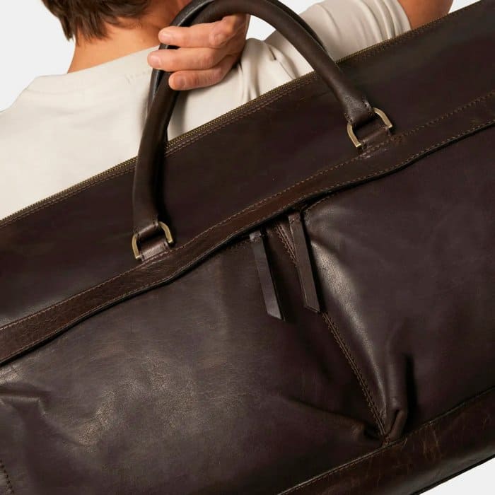 Leder Reisetasche 55 mit Anzugtasche (No5) Großes Fassungsvermögen