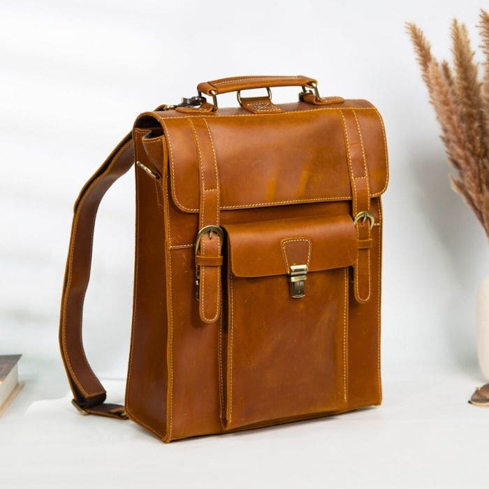 Lederrucksack  – Vintage Rucksack (Nr. 1) - WALLTON™