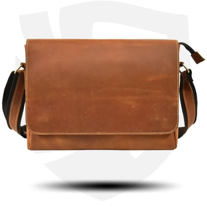 Herren Schultertasche - Premium Leder braun - WALLTON™