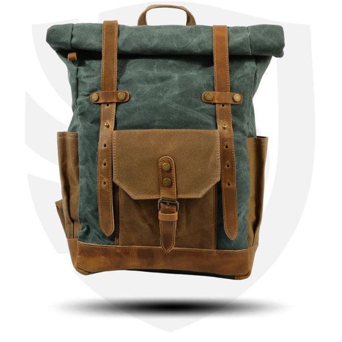 Rucksack Rolltop - Canvas Leder - WALLTON™